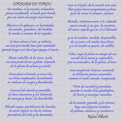 Poema "Corrida de toros"